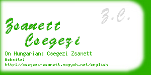 zsanett csegezi business card